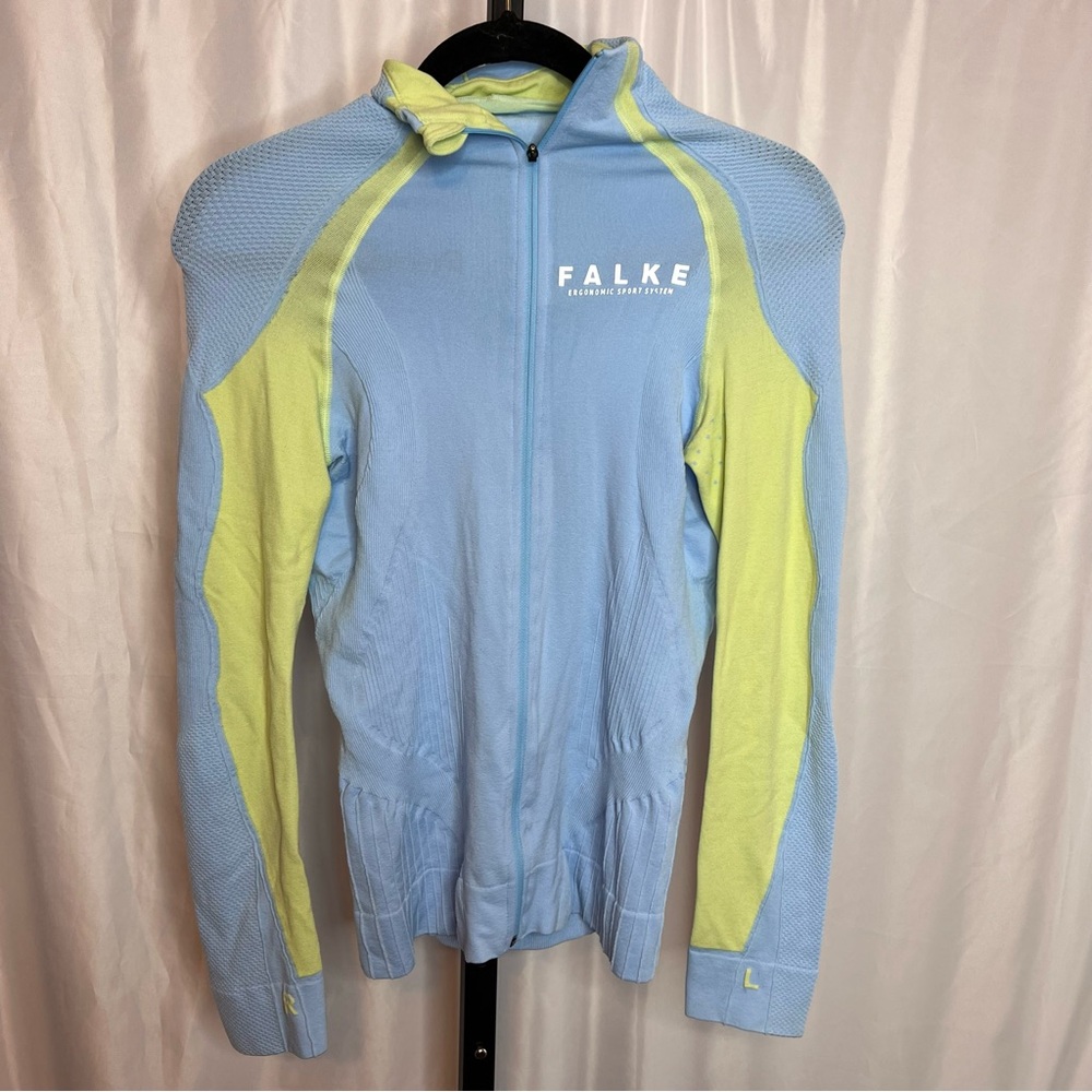 Falke Light Blue and Green Lightweight Cycling Jacket, size Small